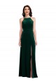 Cheapest Sleeveless Stretch Velvet A-Line Long High Neck Maxi Evening Dress UK