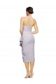 Cheapest Sleeveless Stretch Crepe Sheath Cocktail Length Strapless Evening Dress UK