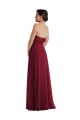 Cheapest Sleeveless Soft Chiffon A-Line Long Strapless Maxi Evening Dress UK