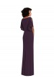 Cheapest Split Sleeves Spandex Sheath Long V-Neck Maxi Evening Dress UK