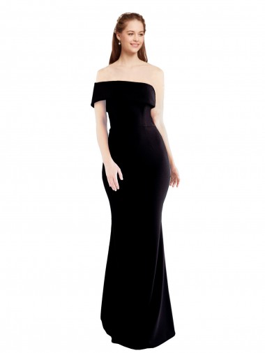 Cheapest Sleeveless Stretch Crepe Mermaid Long Keyhole Back One Shoulder Evening Dress UK